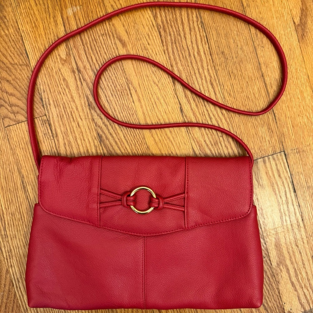 Toni Genuine Leather Elegant Red Shoulder Crossbody Women’s Purse